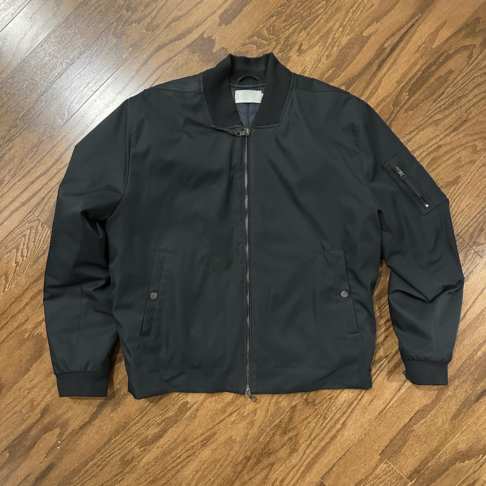 Vince Black Bomber Jacket Classic Style